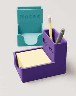 Sticky Note + Pen Holder Version 1 3d model
