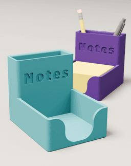Sticky Note + Pen Holder Version 1 3d model