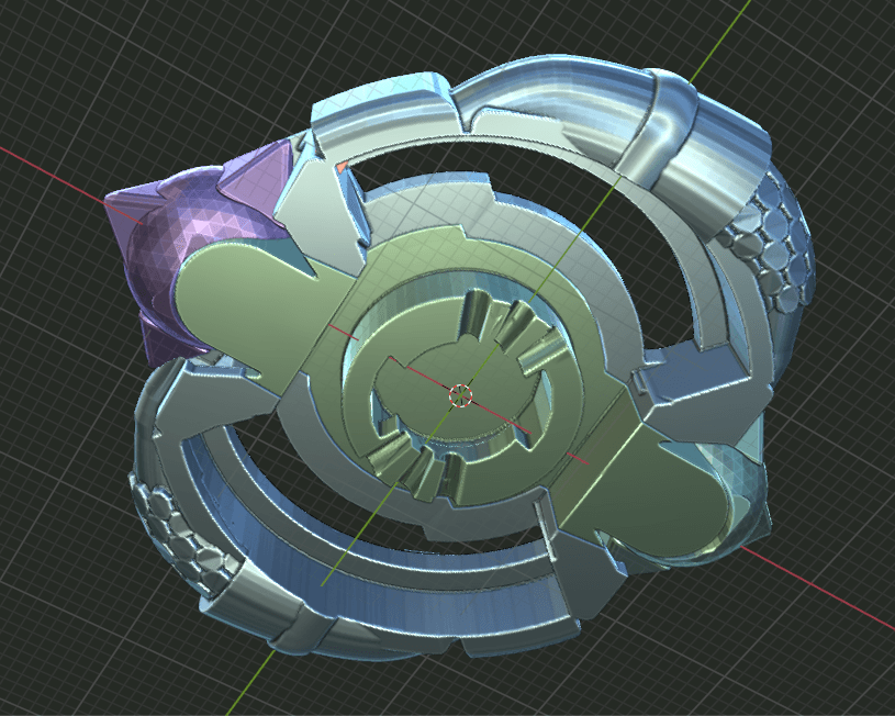Mega Knight Clash Royale Beyblade 3d model
