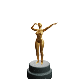 Female Bronze Statue 3d model