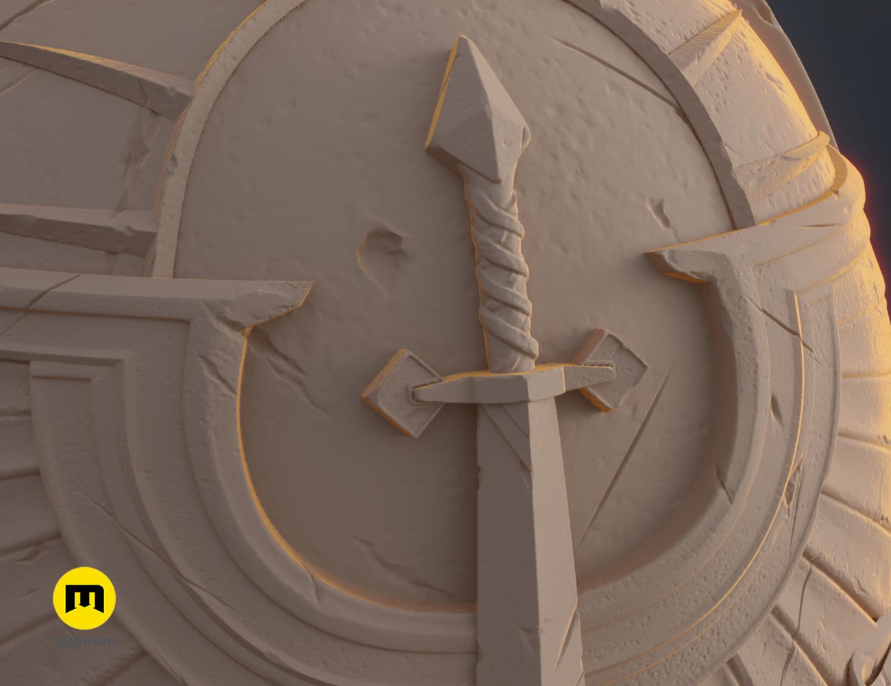 Dark Angels Shoulder Pauldron 3d model