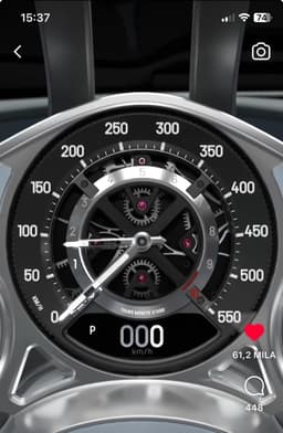 Bugatti Tourbillon Tachometer Wall Clock 3d model