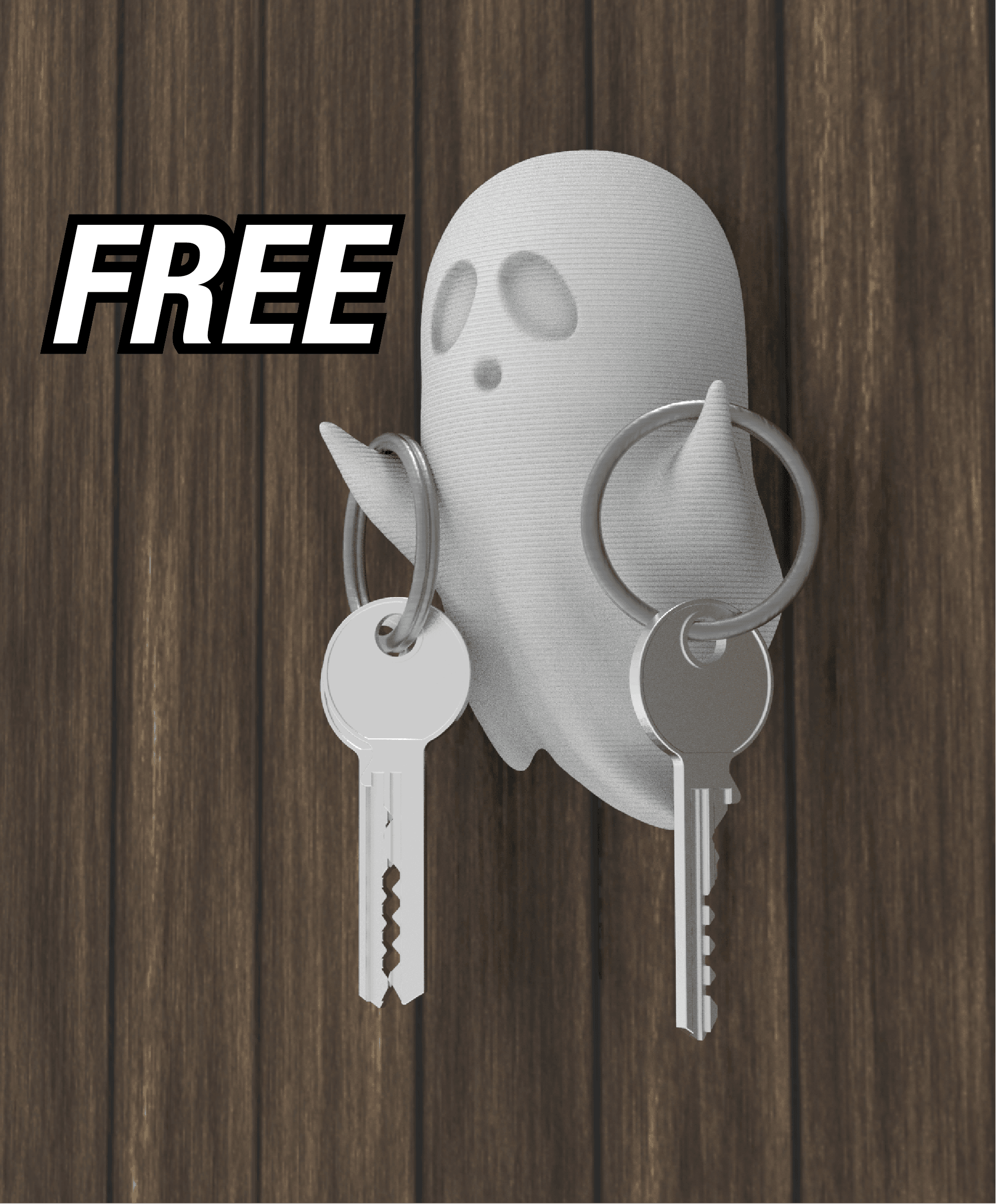 Ghost Key Holder - Halloween Edition 3d model