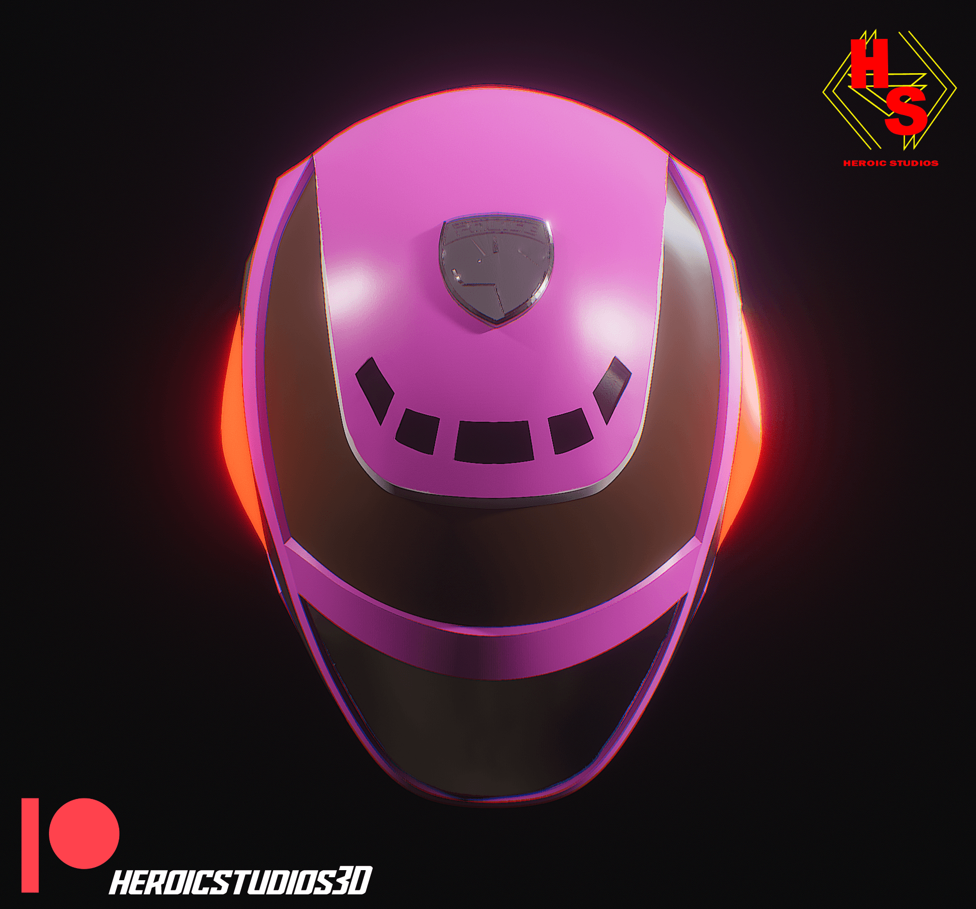 SPD Pink Ranger Helmet 3d model