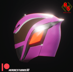 SPD Pink Ranger Helmet 3d model