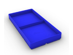 Gridfinity Divided Plain Bins 3d model