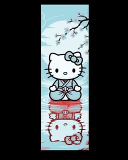 Hello Kitty Fanart - Blue and Pink Set of Bookmarks 3d model