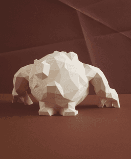 Graveler Low Poly Pokemon 3d model