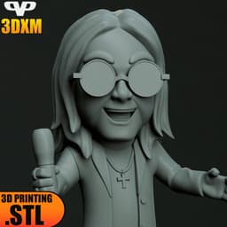 Ozzy Osbourne Chibi STL for 3D Printing ChibiSTL 3DXM 3d model