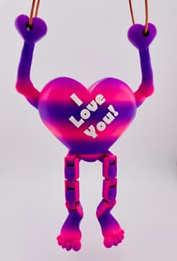 Heart Flexi Legs Hanger 3d model