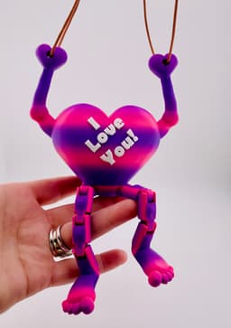 Heart Flexi Legs Hanger 3d model