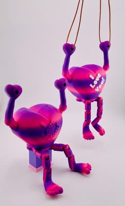 Heart Flexi Legs Hanger 3d model