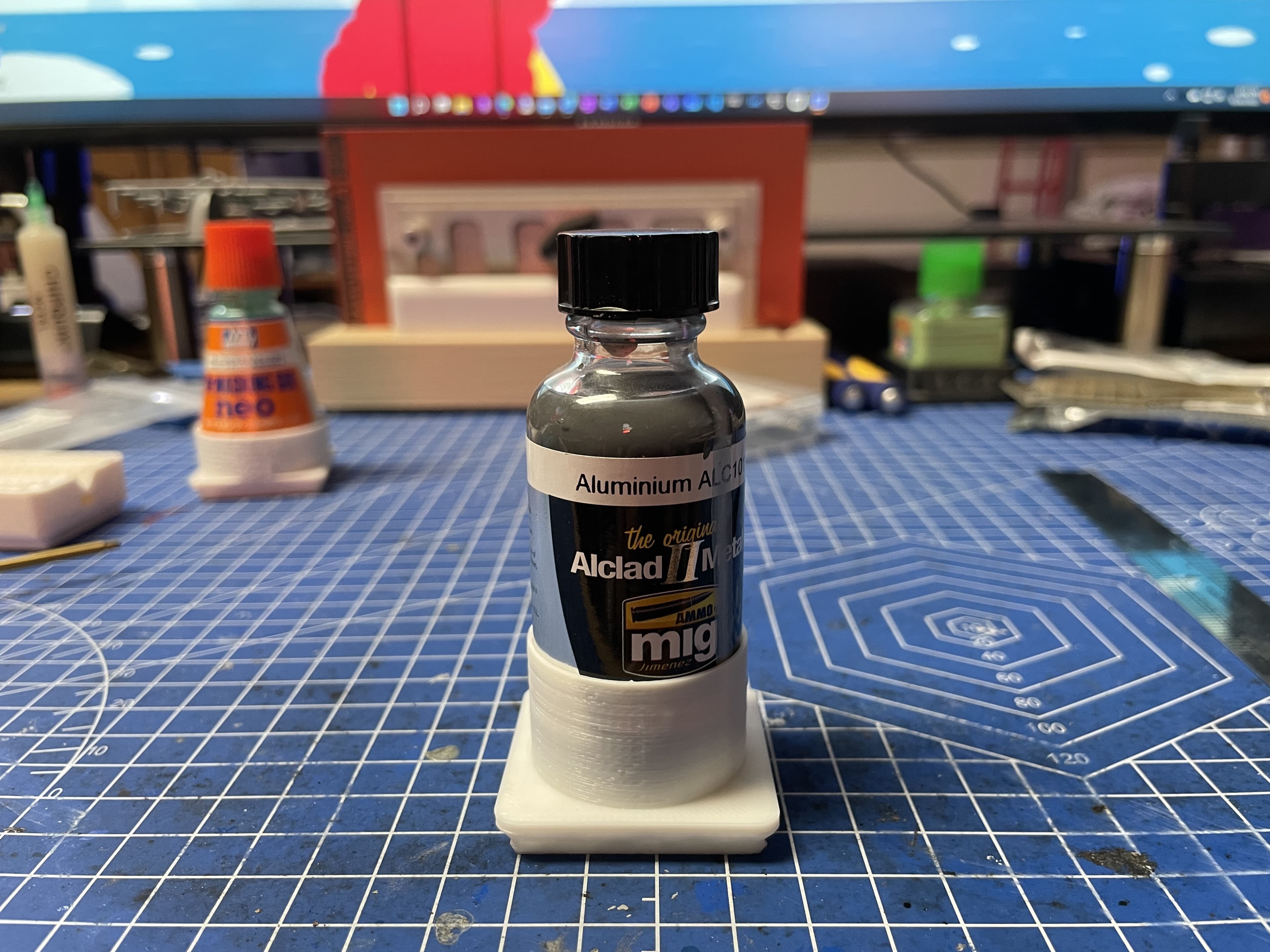 Gridfinity Mig Alclad Bottle Holder 1x1 3d model
