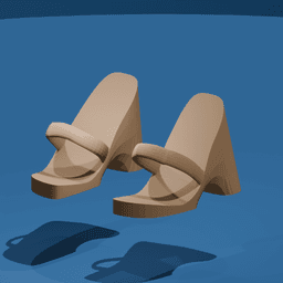 Stylized High Heel Sandals for 3D Printed Female Figures 3d model
