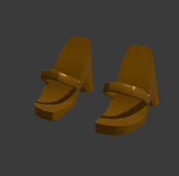 Stylized High Heel Sandals for 3D Printed Female Figures 3d model