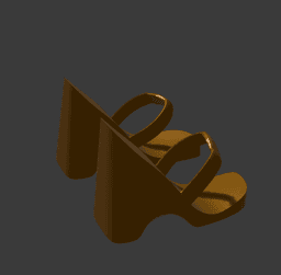 Stylized High Heel Sandals for 3D Printed Female Figures 3d model