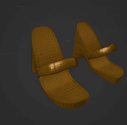 Stylized High Heel Sandals for 3D Printed Female Figures 3d model