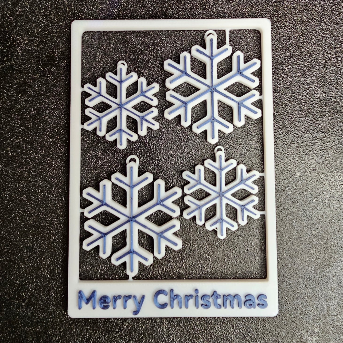 Snow Flake Card Colored .3mf 3d model