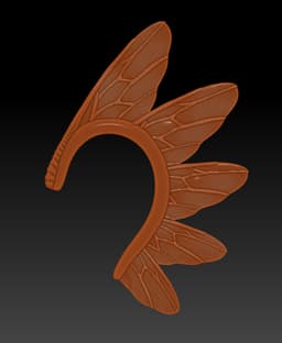 Insect Wings 2 Ear Cuff 3d model