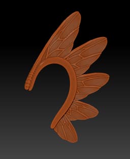 Insect Wings 2 Ear Cuff 3d model