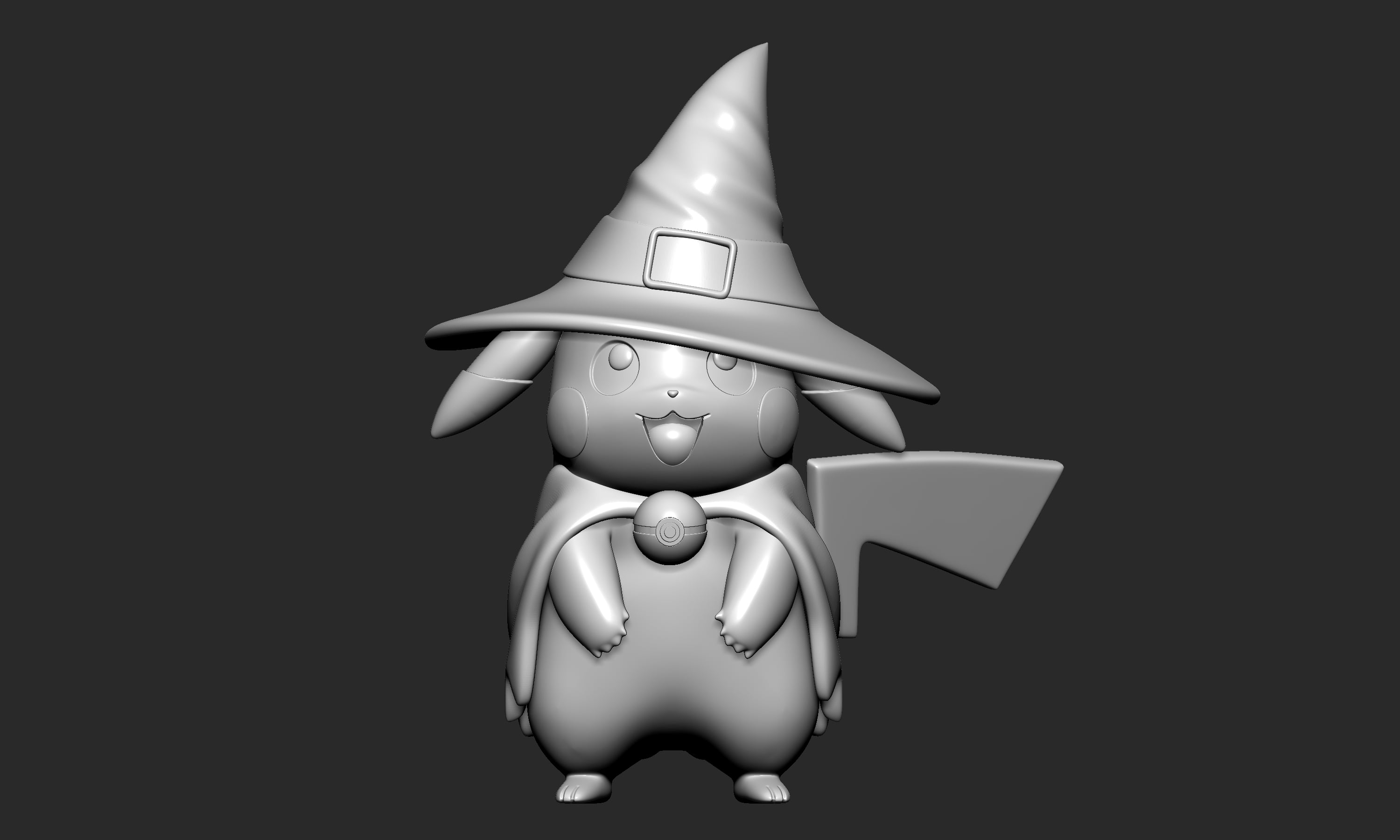 Pikachu Witch Halloween 3d model