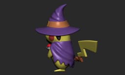 Pikachu Witch Halloween 3d model