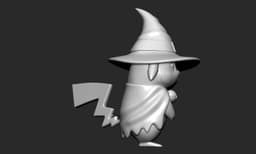 Pikachu Witch Halloween 3d model