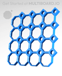 4x4 MU - Center Grid Interfitted - MultiBoard Octagon Plate 3d model