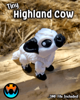 Tiny Highland Cow 3d model