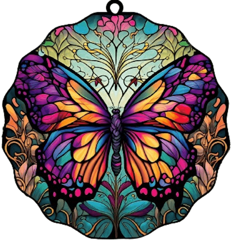 Butterfly3 Three-Part PETG 150x149 mm 3d model