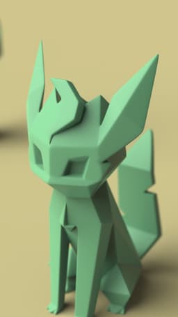 Low-poly Leafeon 3d model