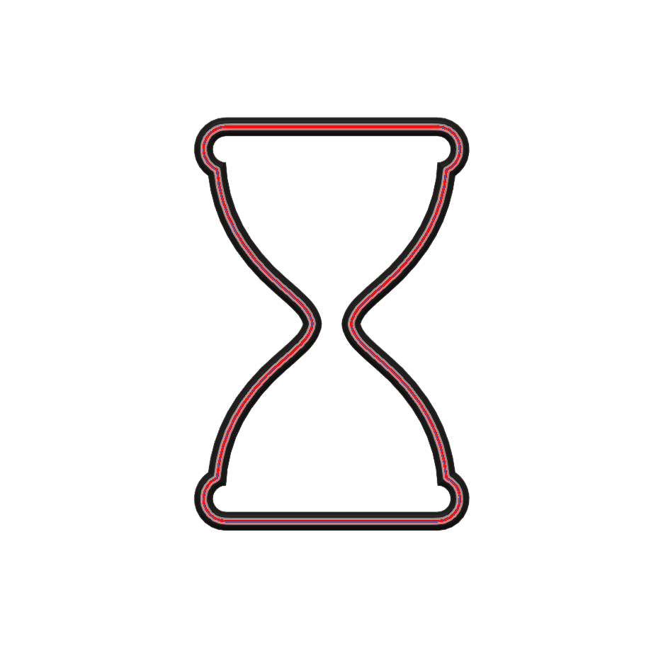 Hourglass Cookie Cutter STL File - 4 inches 3d model