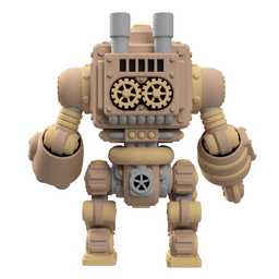 UWU Steam Force Clipper 3D Printable Miniature for Tabletop Wargames 3d model