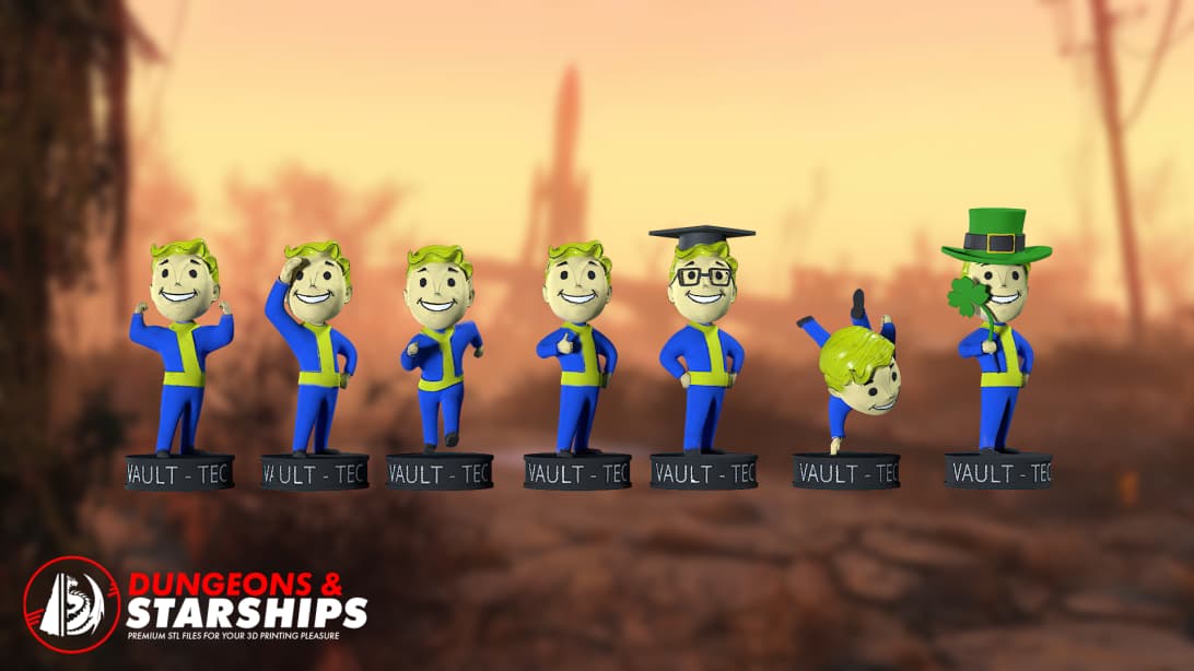 Vault Boy S.P.E.C.I.A.L. Bobbleheads - Fallout 3d model