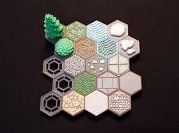 FDMecha Hex Terrain - Basic Core Set 3d model