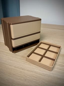 Modular Desk Drawer 2x3 Gridfinity | Push Lock 3d model
