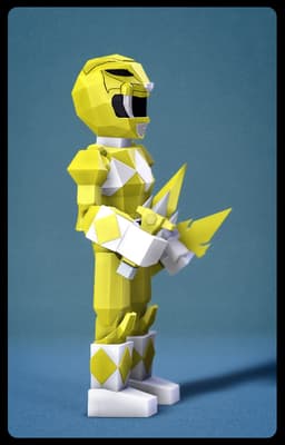 Low Poly Yellow Ranger 3d model