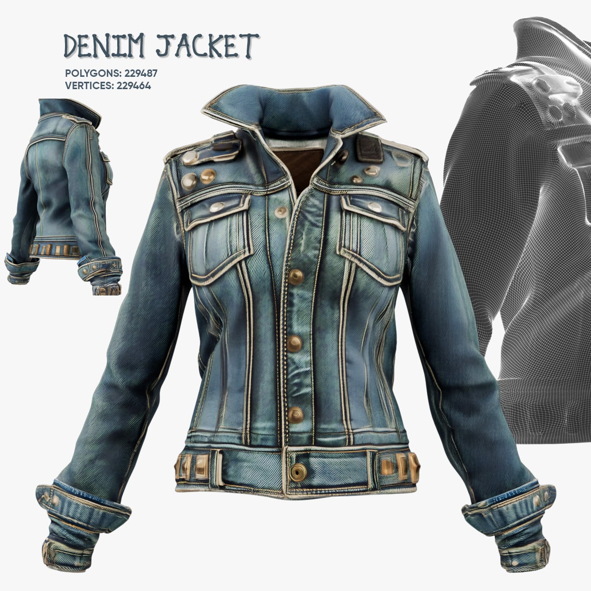 Denim Jacket 3d model
