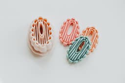 Scallop Ribbed Oval Clay Cutter 3d model