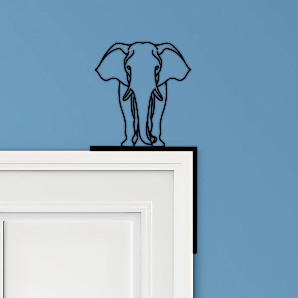 Elephant Door Corner Decor 3d model