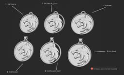 The Witcher medallion 3d model