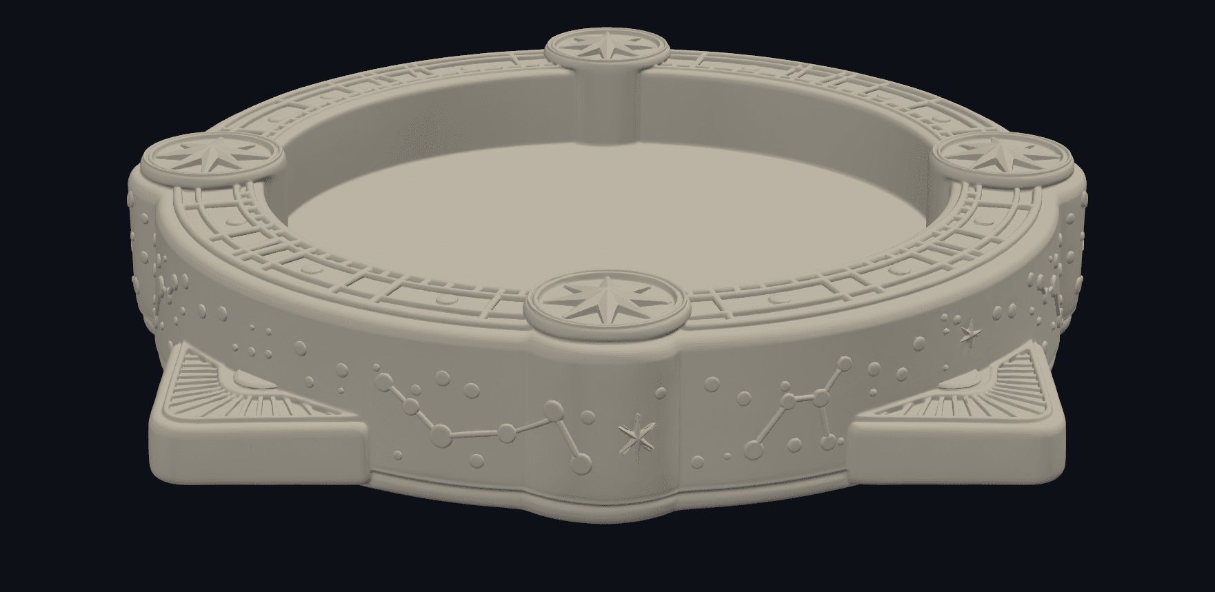 Celestial Astrolabe Catchall Tray 3d model