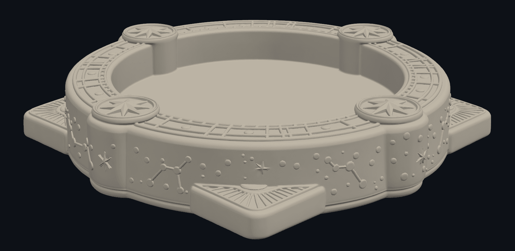 Celestial Astrolabe Catchall Tray 3d model