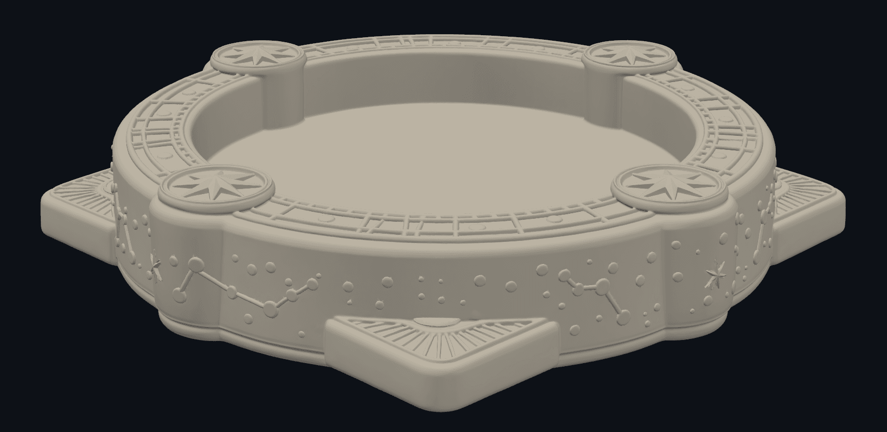 Celestial Astrolabe Catchall Tray 3d model
