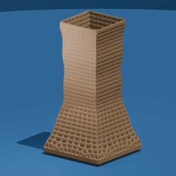 Mesh Pencil holder/Vase Wireframe 3d model