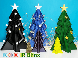 Modern Xmas Tree - slotted 3d model