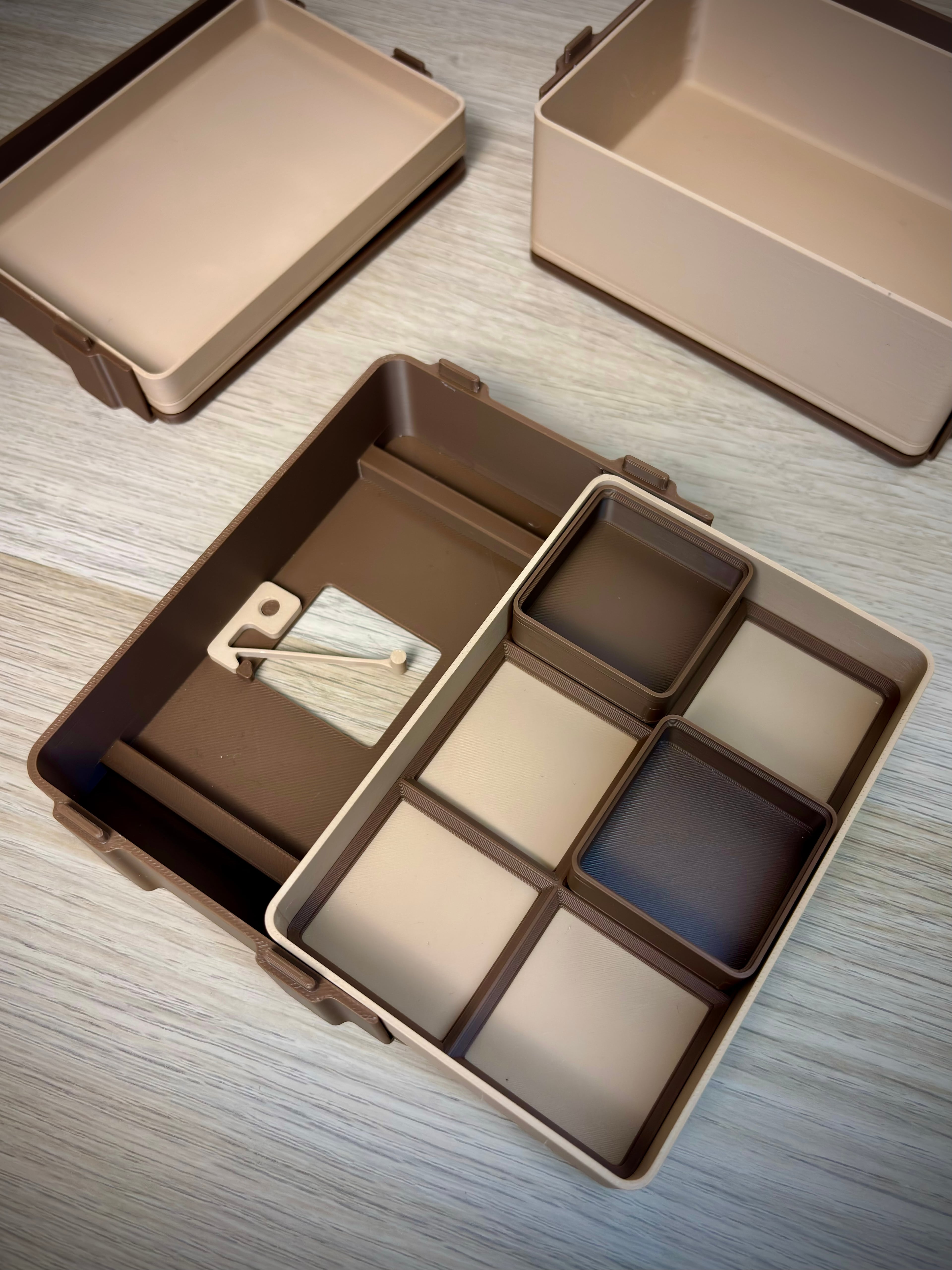 Modular Desk Drawer 2x3 Gridfinity | Push Lock 3d model