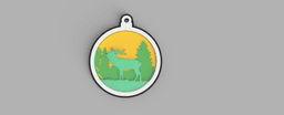 Layered Elk Ornament 3d model