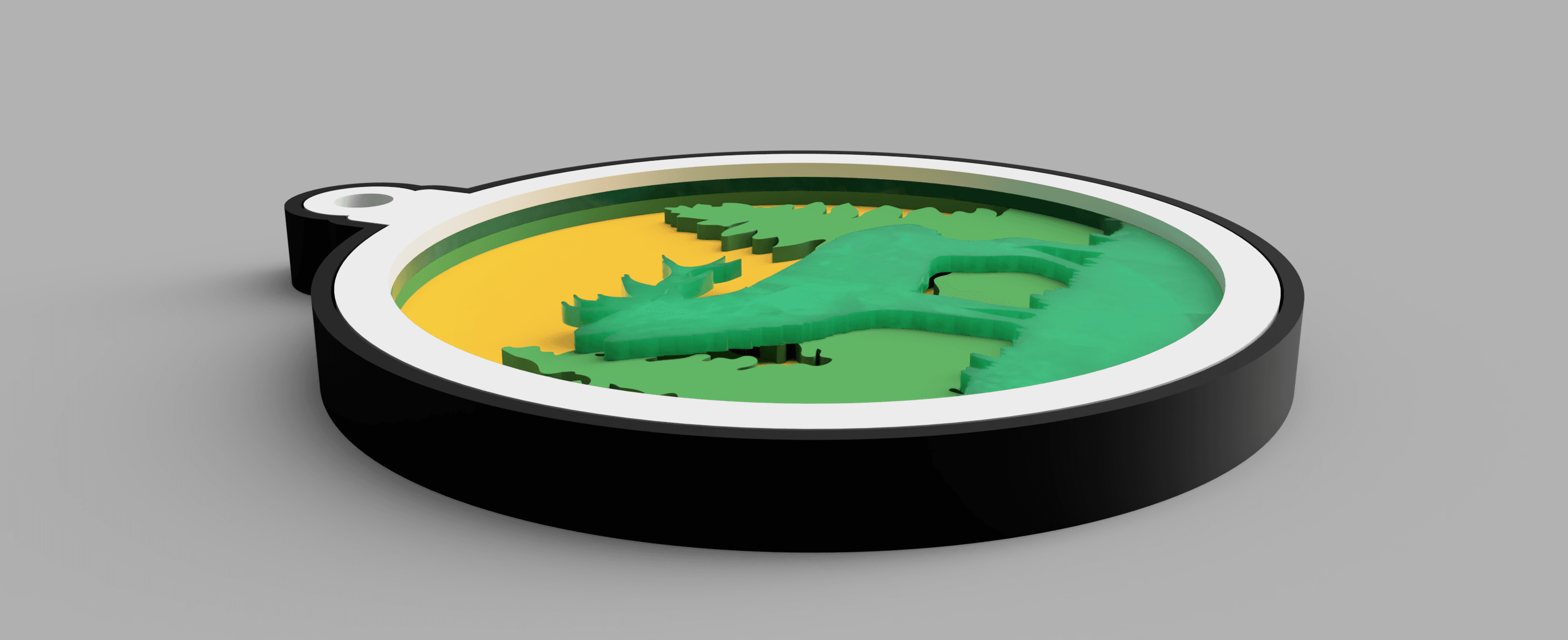 Layered Elk Ornament 3d model