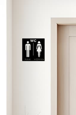 WC, Toilet Sign, Restroom 3d model